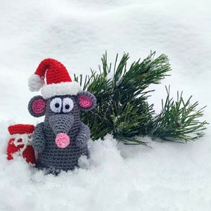 Christmas Rat PDF, Crochet rat pattern, Rat home decor, Decor rat, PDF Pattern ONLY, Christmas rat Tutorial