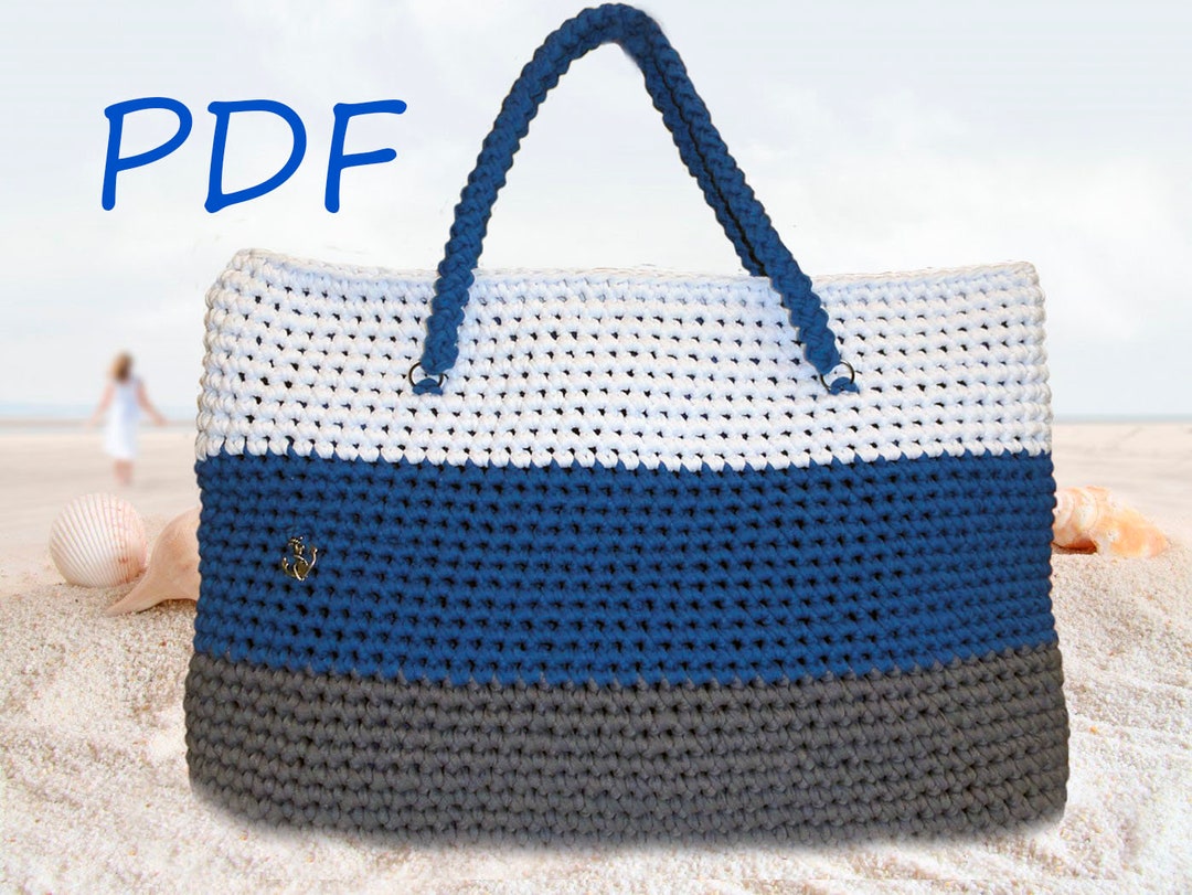 Beach Bag Pattern, Crochet Bag Pattern, Summer Bag PDF Pattern ONLY - Etsy