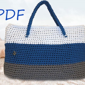 Beach bag Pattern, Crochet Bag Pattern, Summer bag PDF Pattern ONLY