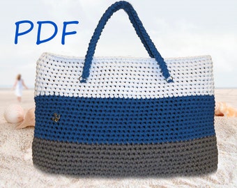 Beach bag Pattern, Crochet Bag Pattern, Summer bag PDF Pattern ONLY