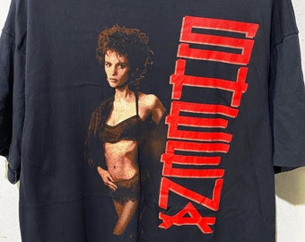 Vtg 80s Sheena Easton Concert T-Shirt Black L/XL Pop Rock Prince 