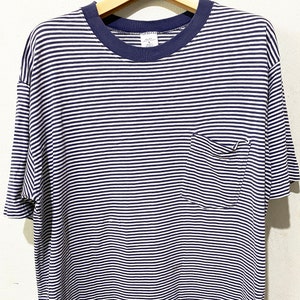 Vintage 90s JC Penny Striped Pocket Tee Size M-L