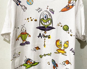 Vintage 90s Alien Shirt Size XS-S