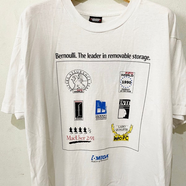 Camiseta Vintage 90s Ordenador IBM Talla XL