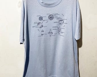 Vintage 90s Biology T-Shirt The Cell Cycle Science Graphic Tee Size L