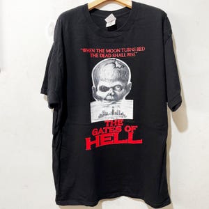 Vintage City of the Living Dead T-Shirt “When the Moon Turns Red The Dead Shall Rise” Horror Graphic Tee Size XL