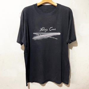 Vintage 1982 Halley&#39;s Comet Shirt Size L Vintage Space Shirt, Vintage Galaxy Shirt, Vintage Solar System Shirt