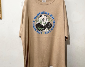 Vintage 90s Panda Wildlife T-Shirt Size XXL