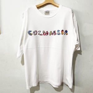 Vintage 90s Columbia T-Shirt Outdoor Camping Hiking Graphic Tee Size L-XL