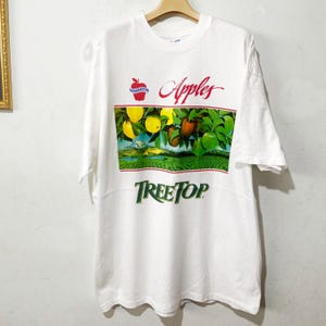 Vintage 90s Apple T-Shirt Washington Fruit Farm Graphic Tee Size XL
