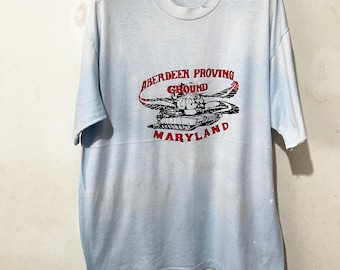 Vintage 90s Maryland Military T-Shirt Size L