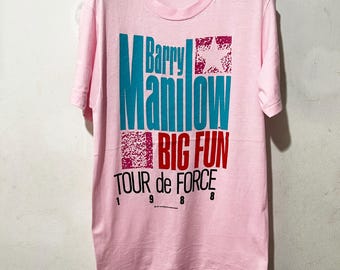 Vintage 1988 Barry Manilow Big Fun Tour T-Shirt Größe S-M