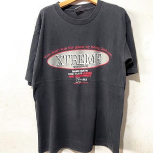Vintage 90er Jahre Xtreme T-Shirt Biker Motocross Sportswear Grafik Tee Size L
