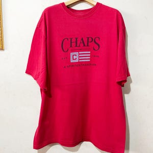 Vintage 90s Chaps Ralph Lauren Shirt Size XL Vintage Spell Out Tee, Vintage Logo Tee