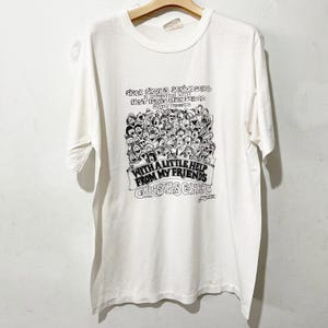 ヴィンテージ 90年代 クリスマスコンサートシャツ サイズL ヴィンテージ「with a little help from my friends」Tシャツ、ヴィンテージスクールTシャツ
