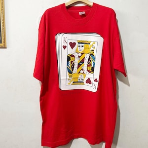 Vintage 90er Jahre Las Vegas Shirt Größe XL Playing Card Deck Shirt, Vintage Kasino Shirt