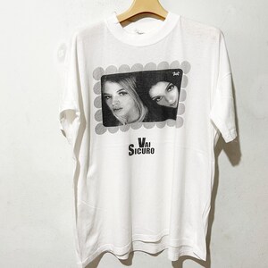 Vintage jaren 90 bandshirt maat XL kort vintage kaarthoeken T-shirt, vintage fotoshirt