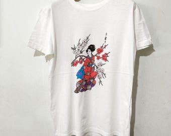 Vintage 90s Geisha Japanese Souvenir T-shirt Size S - Etsy Ireland
