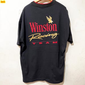 Vintage 90s Winston Racing Team Pocket Tee Size XL Vintage Winston Cup Tee, Cigarette Pocket Tee