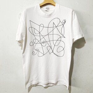 Vintage 90s Abstract Continuous Line T-Shirt Size M