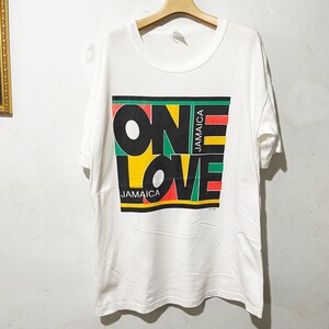 Vintage 90er Jahre Jamaika Shirt Gr. L Vintage &quot;&quot;One Love&quot;&quot; T-Shirt, Vintage Rasta T-Shirt, Vintage Reggae T-Shirt.&quot;