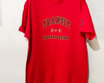 Camiseta vintage de los 90 Transit Skateboards, talla L