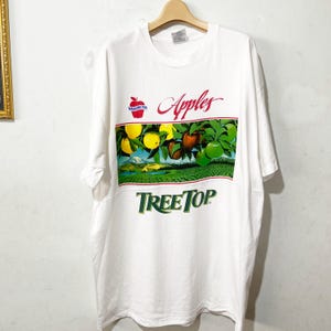 Vintage 90s Apple T-Shirt Washington Fruit Farm Graphic Tee Size XL