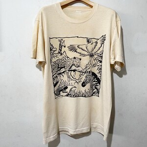 Vintage 90s Animal Shirt Size L Vintage Rainforest Tee, Vintage Wildlife Tee, Save Animal Tee, Vintage Tropical Tee