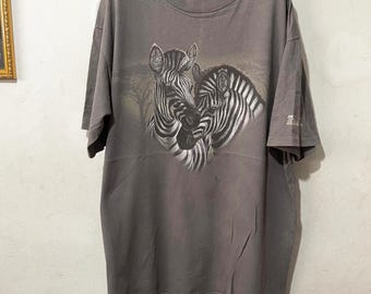 ヴィンテージ 90年代 ゼブラ サファリ Tシャツ サイズ L～XL
