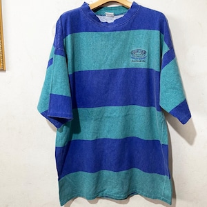 Vintage 90s Striped T-Shirt Retro Stripe Pattern Tee Size XL