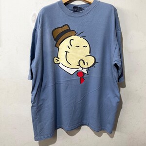 Vintage 90s Popeye WIMPY Hamburger Shirt Size XL Vintage Cartoon Tee, Vintage Movie Tee