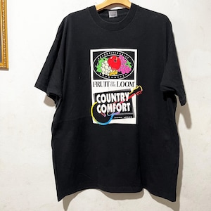 Vintage 90s Fruit of the Loom T-Shirt Size XL Country Comfort Logo Graphic Tee
