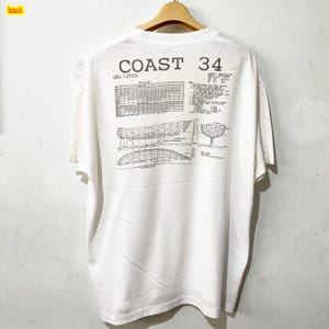 Vintage 90s Coast 34 Shirt Size XL Vintage Canadian Sailboat Tee, Vintage Boat Tee