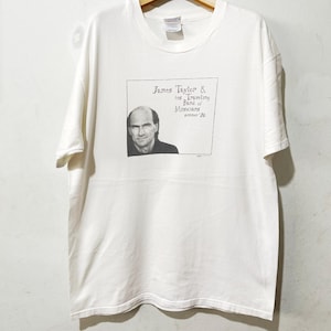 Vintage 1996 James Taylor Tour T-Shirt Traveling Band of Musicians Concert Tee Size L