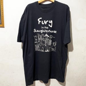 Vintage 90s Fury in the Slaughterhouse T-Shirt Rock Band Graphic Tee Size XL