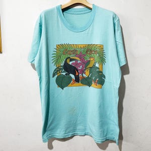 Vintage 90s Costa Rica Shirt Size L Vintage Bird Shirt, Vintage Toucans Shirt, Vintage Rainforest Shirt, Vintage Nature Shirt