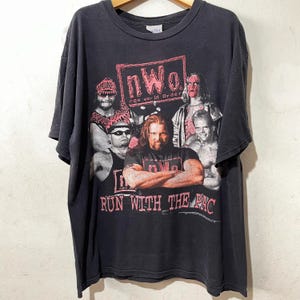Vintage 1998 NWO Run With The Pac WCW Shirt Size L-XL Vintage Pro wrestling Tee, Vintage Kevin Nash Tee