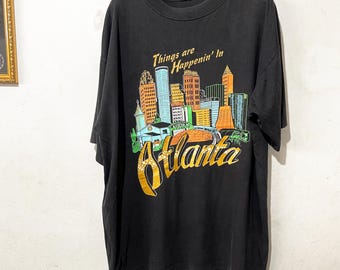 Vintage 90s Atlanta Skyline T-Shirt Size XL