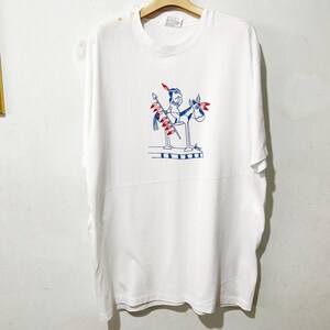 Vintage 90er Jahre Krieger T-Shirt Comic Cartoon Lustig Grafik Tee Size XL