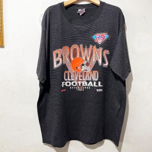 Vintage 90s Cleveland Browns Striped Tee Size XL Vintage NFL Tee, Vintage Football Tee, Vintage Sportswear Tee