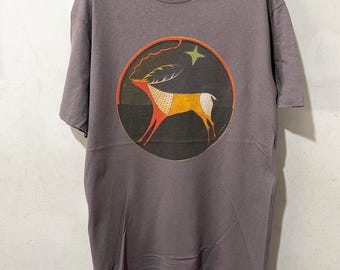 Vintage 90s Deer Wildlife T-Shirt Size M