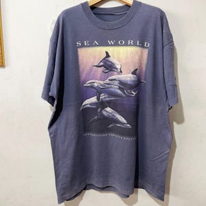 Vintage 90s Dolphin Shirt Size XL Vintage Sea World Tee, Vintage Animal Tee, Vintage Zoo Tee, Vintage Nature Tee
