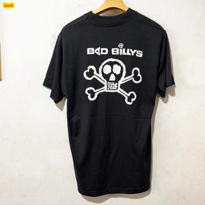 Vintage 80s Bad Billys T-shirt Surf Skate Skull Graphic Tee Size M