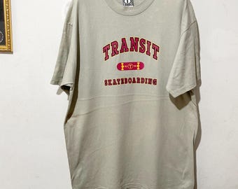 Camiseta vintage de los 90 Transit Skateboards, talla L