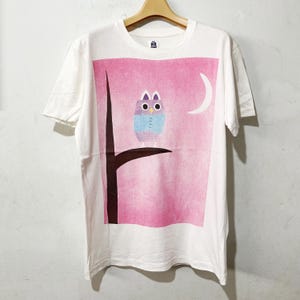 Camiseta vintage de búho de los 90, talla M. Camiseta vintage japonesa, camiseta vintage de naturaleza, camiseta vintage de pájaro, camiseta vintage de animales.