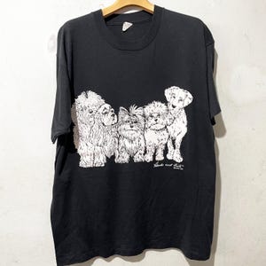 Vintage 80s Dog Shirt Size XL Vintage Heads and Tails Puppy Tee, Vintage Pet Shirt, Vintage Animal Shirt, Dog lover Shirt