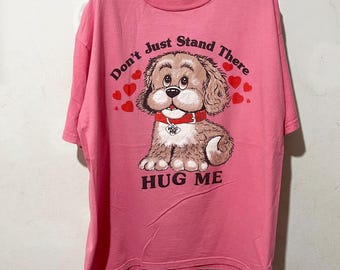 Maglietta vintage "Cane abbracciami" taglia L