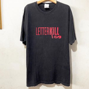 Camisa vintage Letter Kills de 2003, tamanho G, camisa de rock vintage, camisa de banda vintage