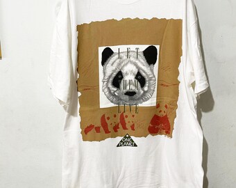Vintage 90s Panda One Planet T-Shirt Size L