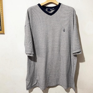 Vintage 90s Striped Shirt Size XL Vintage Nautica Striped Tee, Men Striped Tee, Gray Striped Tee